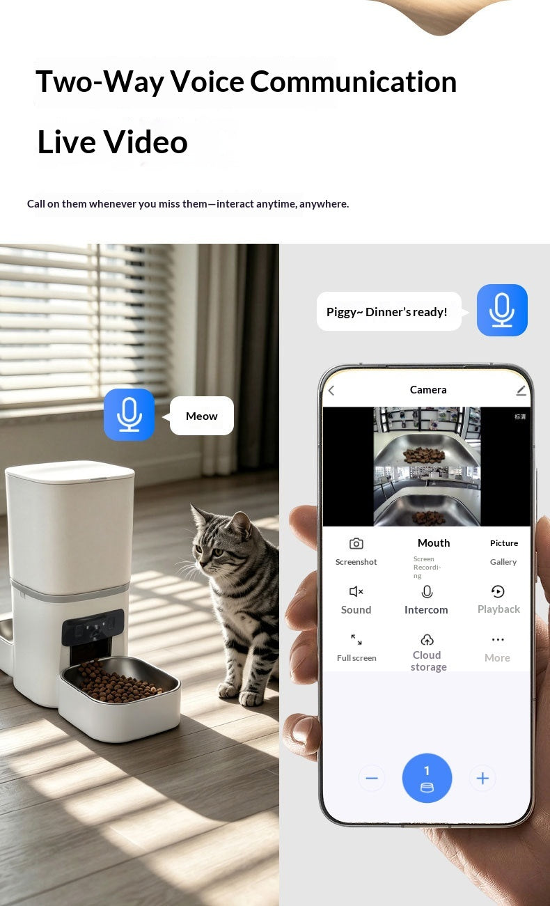 Comedero Automático Inteligente con Cámara para Perros y Gatos