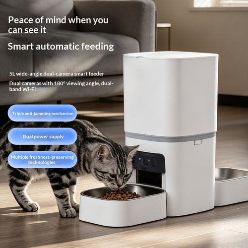 Comedero Automático Inteligente con Cámara para Perros y Gatos